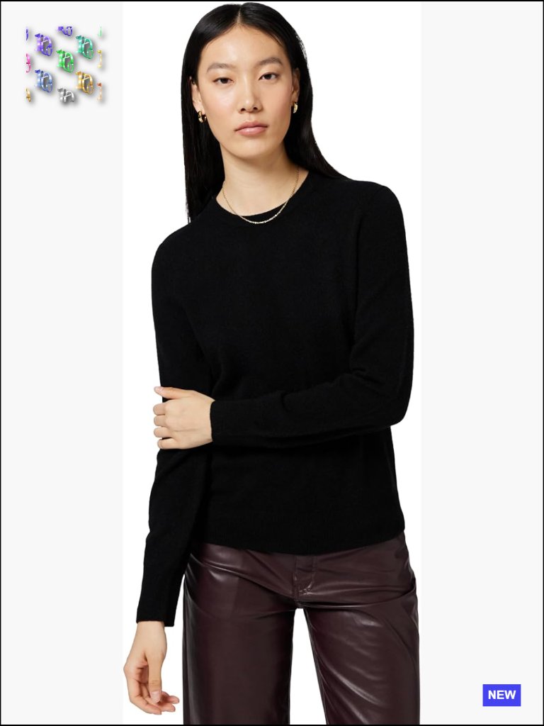 Cashmere Crewneck Sweater Classic Fit Long Sleeve Pullover